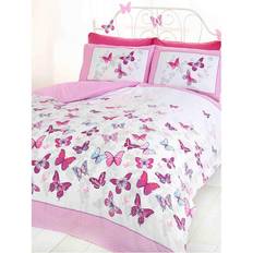 Butterfly Rapport Furnishings Double Flutter Duvet Cover Pink