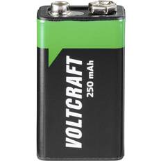 Voltcraft Akut ja Laturit Voltcraft 9 V lohkoparisto 6LR61 NiMH 8.4 V 250 mAh 1 kpl 1 kpl