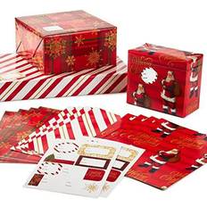 Hällmark Flat Christmas Wrapping Paper Sheets and Gift Tag Seals 1.0 ea