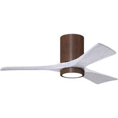 42 inch white ceiling fan Irene Walnut Matte 42-Inch Three Blade Flush Mount Ceiling Fan