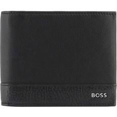 HUGO BOSS Grained-leather wallet with polished-silver hardware