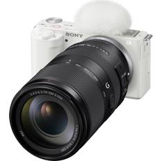 Sony zve10 lens Sony ZV-E10 Mirrorless APS-C Vlog Camera Body 70-350mm G OSS Lens White Bundle