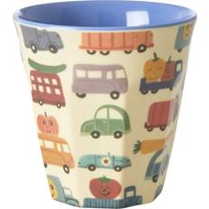 Rice Medium Cup Happy Cars Print