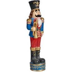 Ceramic Figurines Decorative Figure Blue Nutcracker Ceramic Figurine