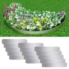 vidaXL Cercas Para Césped 15 Piezas Acero Galvanizado 100 x 14 cm