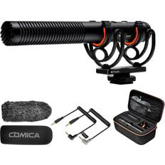 COMICA Mikrofoner COMICA Shotgun Microphone, CVM-VM20 Professional Super Cardioid Video Microphone with Shock Mount, Camera Microphone Kit for Smartphone/DSLR Camera/Camcorder, Perfect for Interview/Video Recording