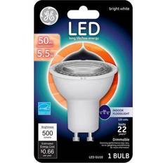 Gu10 led bulbs GE Lighting MR16 GU10 LED Floodlight Bulb Bright White 50 Watt Equivalence