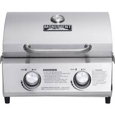 Portable camping grill propane 2-Burner Portable Tabletop Stainless Steel Propane