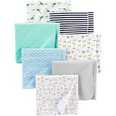 Blanco Mantas de Bebé Simple Joys by Carter s Baby Boys 7-Pack Flannel Receiving Blankets Trucks/Animals/Dino/Whales One Size