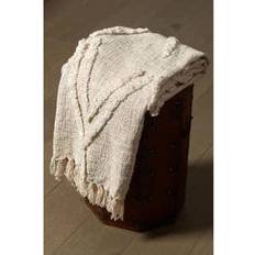 LR Home Ox Bay Tufted Diamond Blankets White, Beige, Natural (152.4x127cm)