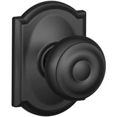 Schlage Georgian Matte Black Knob Camelot