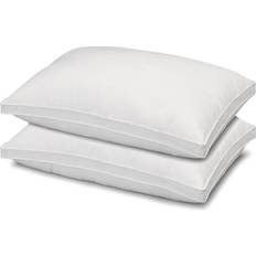 Oreillers en Duvet Ella Jayne Soft Exquisite Hotel Pillows 2-Pack Peachy Microfiber Gusseted Shell Oreiller en Duvet Blanc