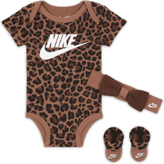 Brown Bodysuits Children's Clothing Nike Mini Me Box Set 3pcs