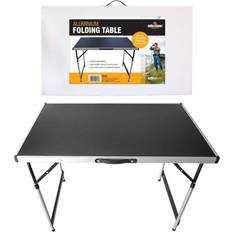 Milestone Milestone Aluminium Adjustable Height Folding Camping Table Black