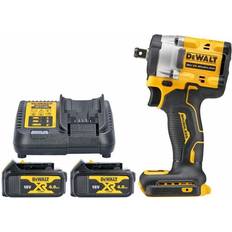 Dewalt DCF921 18V XR Cordless Brushless 1/2" Hog Ring Impact Wrench with 2 x 4.0Ah Batteries & Charger