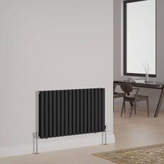 Radiators NRG Column Designer Radiator Central Heating Rads Horizontal Double 600x1003mm Black