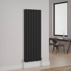 NRG Column Designer Radiator Central Heating Rads Vertical Double 1600x590mm Black