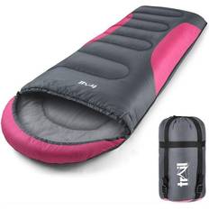 Hooded Sleeping Bag Pink Pink