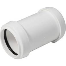 Waste-pipes Floplast 40mm White Polypropylene Straight Coupling