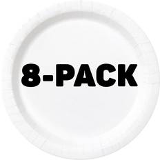 Paper plates Unique Party White Paper Plates 8pk