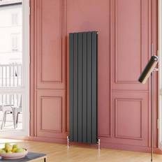Angled radiator valves Elegant 1600x456mm Vertical Double Panel + Angled Radiator Valves