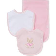 Multicolour Drool Bibs Little Me Infant Girls' Bear Bib & Burp Cloth Set Baby Barely Pink/Orchid Pink