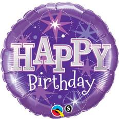 Qualatex Loftus International Q3-7928 18 in. Birthday Purple Sparkle Party Balloon