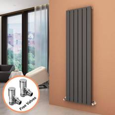 Angled radiator valves Elegant Vertical Radiator 1600x456mm Panel with Angled Radiator Valves