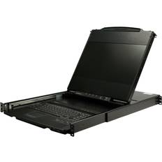 StarTech StarTech.com RKCOND17HD 17' HD Rackmount KVM Console Dual Rail Cables and Mounting Brackets Included DVI and VGA Rackmount LCD Monitor