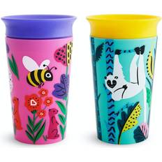 Munchkin miracle Munchkin Miracle 360 Sippy Cup Wild Love 266ml 2Pk, Bee Lemur