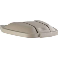 Beige Accessoire Reinigingsapparatuur Rubbermaid Låg tohjulet affaldsspand kildesortering beige