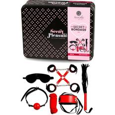 Röda Set Sexleksaker Secret Play Bondage Kit Two Colours Red