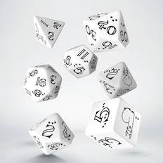 Q Workshop Bright Llama Dice Set White & Black (7)