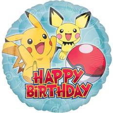 Birthdays Animal & Character Balloons Amscan Happy Birthday Baby Pikachu Pokemon Standard Balloon