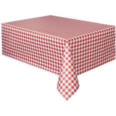 Unique Party Table Cloths Checkered Red/White