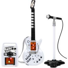 Toy Microphones Kids Electric Rock Star Guitar & Microphone Karaoke Set Amplifier Musical Toy