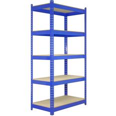 Ponteggi 10 Garage Warehouse Q-Rax Steel Blue 5 Tier 90cm Racking Shelving Storage Units