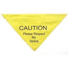 Ancol Warning Bandana Respect My Space Yellow Small/medium 10cm