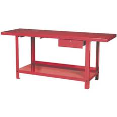 Loops 2m x 0.65m Steel Workbench & Locked Draw Bottom Shelf Storage Work Station