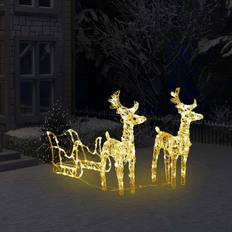 Christmas Lights vidaXL 2/4x Reindeers & Sleigh Christmas Christmas Lamp