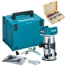 Makita Fixed Routers Makita DRT50Z Makpac +Bit Set