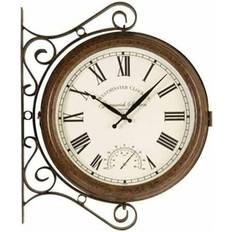 Smart Garden Greenwich Double Sided Station Clock with Thermometer Wall Clock