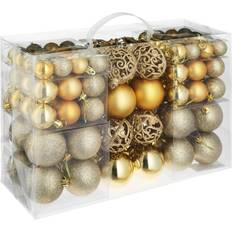 tectake Decoration Balls Gold Adorno de Árbol de Navidad 6cm 100pcs