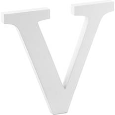 V træbogstav 21 20 - Hvid