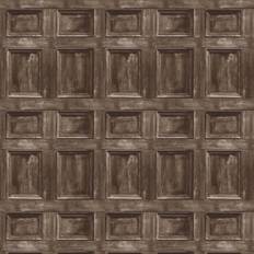 Wallpapers Fine Decor Brewster FD31055 Wood Panel Wallpaper-Chocolate