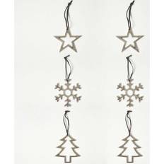 Silver Christmas Tree Ornaments Homescapes Set of 3 Silver Christmas Ornaments Star Tree Snowflake Christmas Tree Ornament