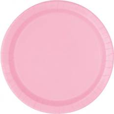 Paper plates Unique Party Pink Paper Plates 23cm