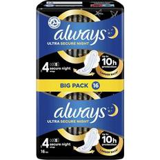 Always Ultra Secure Night Extra Sanitary Towels 16-pack