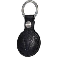 Airtag holder AirTag Holder Leather Keyring Black