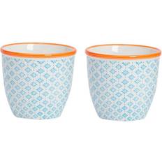  Hand-Printed Plant Pots - 14cm